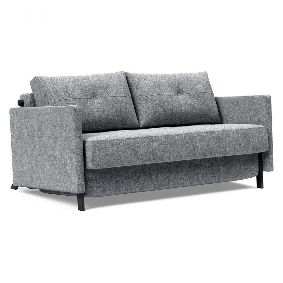 Innovation Living Cubed Full Size Sofa Bed with Arms - 565 Twist Granite