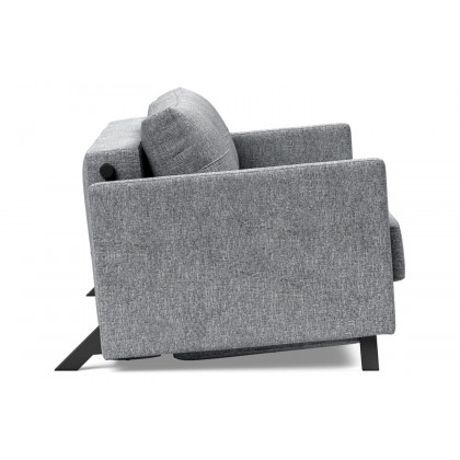 Innovation Living Cubed Full Size Sofa Bed with Arms - 565 Twist Granite