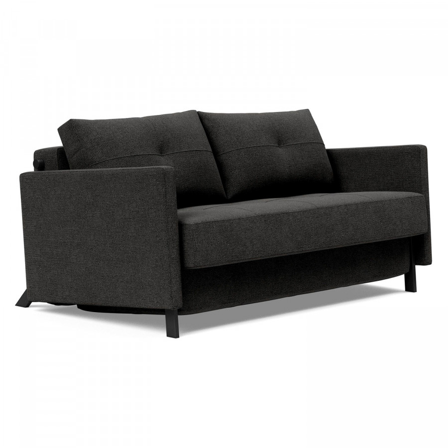 Innovation Living Cubed Full Size Sofa Bed with Arms - 577 Kenya Dark Gray
