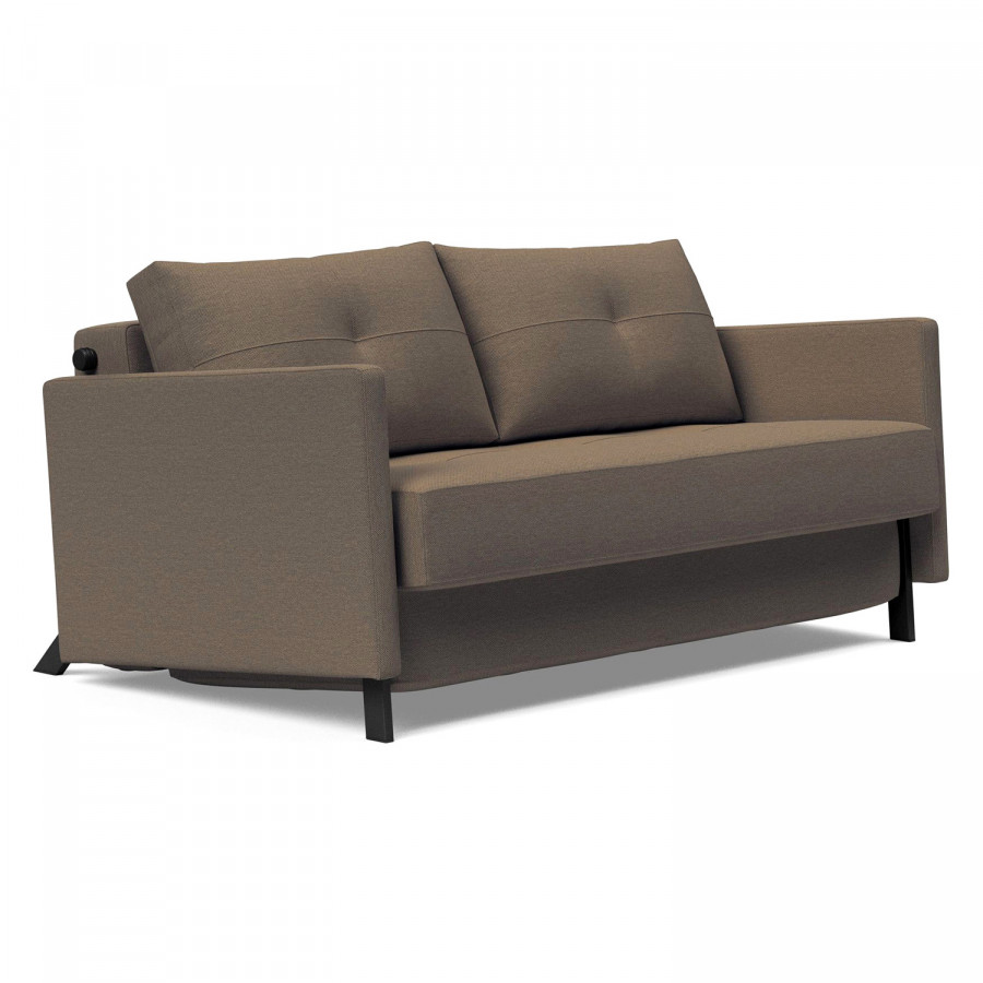 Innovation Living Cubed Full Size Sofa Bed with Arms - 585 Argus Brown