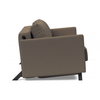 Innovation Living Cubed Full Size Sofa Bed with Arms - 585 Argus Brown