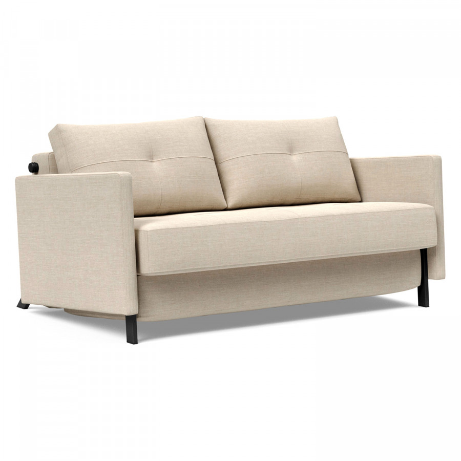 Innovation Living Cubed Full Size Sofa Bed with Arms - 586 Phobos Latte