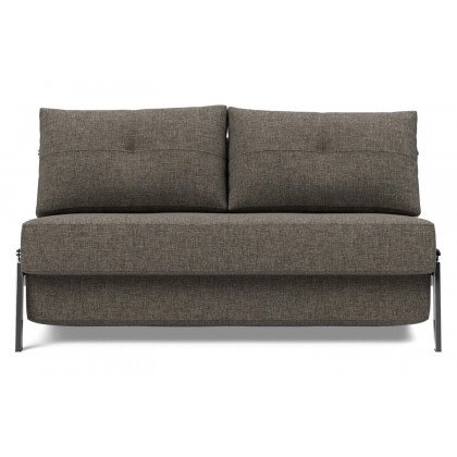 Innovation Living Cubed Full Size Sofa Bed with Chrome legs - 216 Flashtex Dark Gray