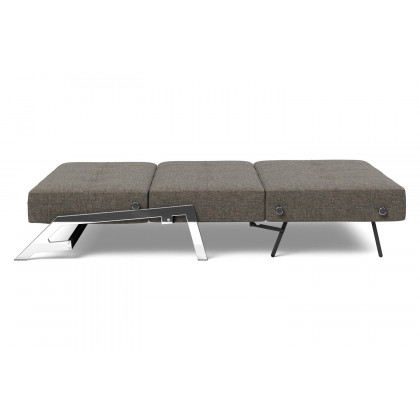 Innovation Living Cubed Full Size Sofa Bed with Chrome legs - 216 Flashtex Dark Gray