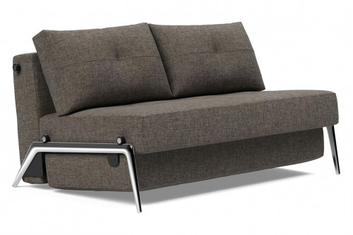 Innovation Living™ Cubed Full Size Sofa Bed with Alu Legs - 216 Flashtex Dark Gray