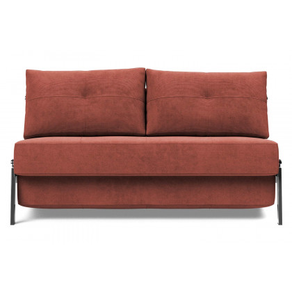 Innovation Living Cubed Full Size Sofa Bed with Chrome legs - 317 Cordufine Rust
