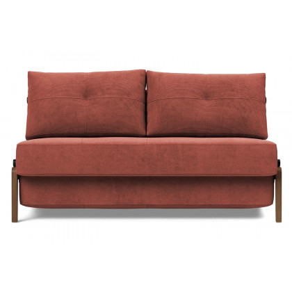 Innovation Living Cubed Full Size Sofa Bed with Dark Wood Legs - 317 Cordufine Rust
