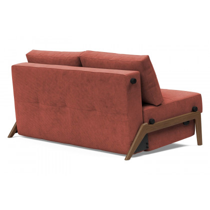 Innovation Living Cubed Full Size Sofa Bed with Dark Wood Legs - 317 Cordufine Rust