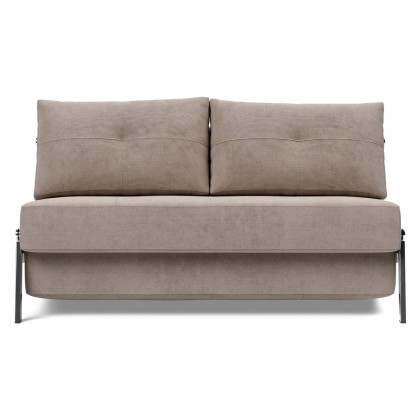 Innovation Living Cubed Full Size Sofa Bed with Chrome legs - 318 Cordufine Beige