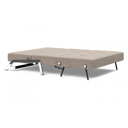 Innovation Living Cubed Full Size Sofa Bed with Chrome legs - 318 Cordufine Beige