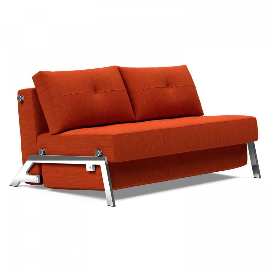 Innovation Living Cubed Full Size Sofa Bed with Chrome legs - 506 Elegance Paprika