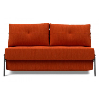 Innovation Living Cubed Full Size Sofa Bed with Chrome legs - 506 Elegance Paprika