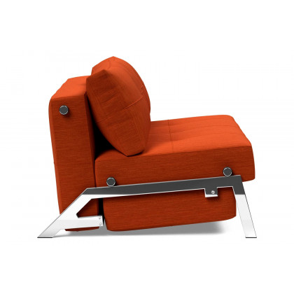 Innovation Living Cubed Full Size Sofa Bed with Chrome legs - 506 Elegance Paprika