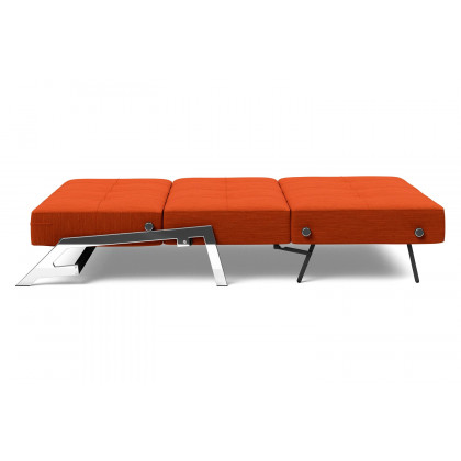 Innovation Living Cubed Full Size Sofa Bed with Chrome legs - 506 Elegance Paprika