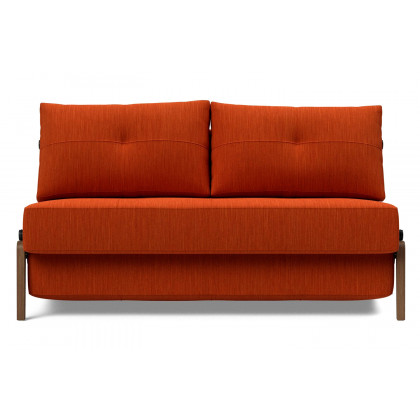 Innovation Living Cubed Full Size Sofa Bed with Dark Wood Legs - 506 Elegance Paprika