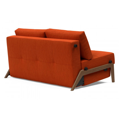 Innovation Living Cubed Full Size Sofa Bed with Dark Wood Legs - 506 Elegance Paprika