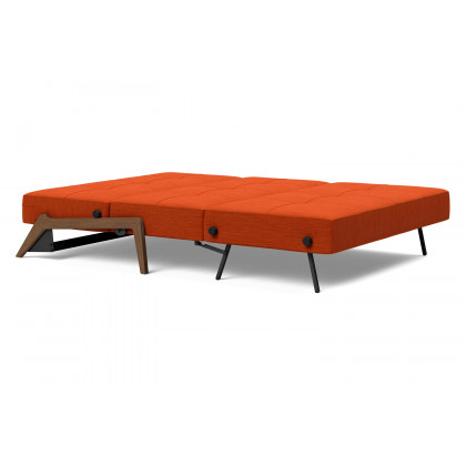 Innovation Living Cubed Full Size Sofa Bed with Dark Wood Legs - 506 Elegance Paprika