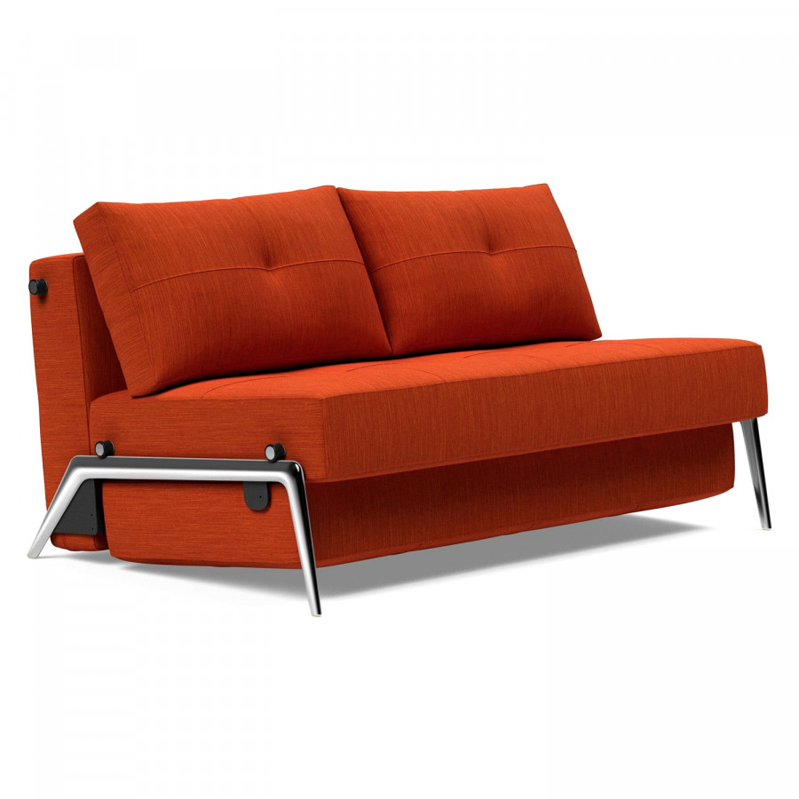 Innovation Living Cubed Full Size Sofa Bed with Alu Legs - 506 Elegance Paprika