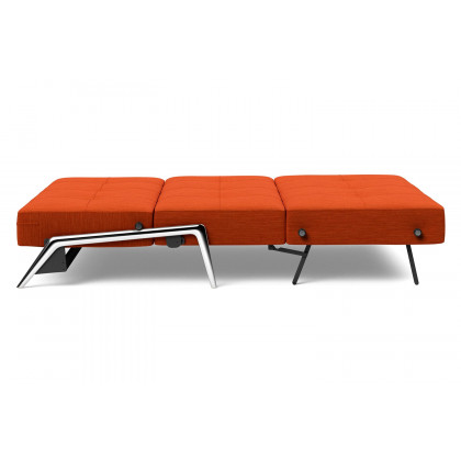 Innovation Living Cubed Full Size Sofa Bed with Alu Legs - 506 Elegance Paprika