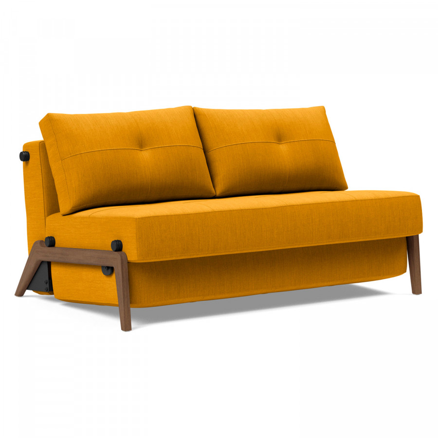 Innovation Living Cubed Full Size Sofa Bed with Dark Wood Legs - 507 Elegance Burned Curry
