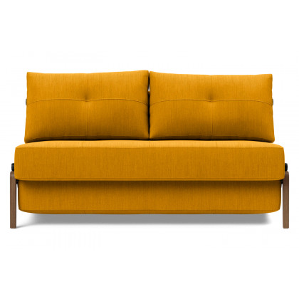 Innovation Living Cubed Full Size Sofa Bed with Dark Wood Legs - 507 Elegance Burned Curry