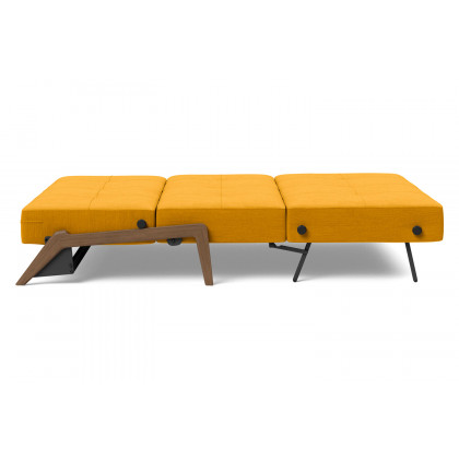 Innovation Living Cubed Full Size Sofa Bed with Dark Wood Legs - 507 Elegance Burned Curry