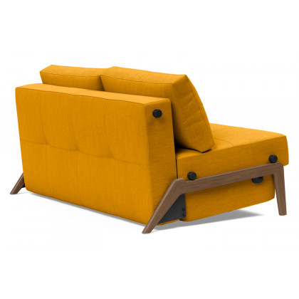 Innovation Living Cubed Full Size Sofa Bed with Dark Wood Legs - 507 Elegance Burned Curry