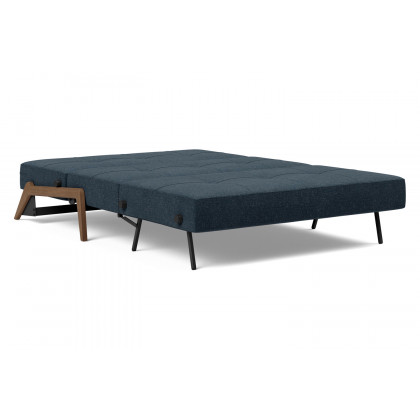 Innovation Living Cubed Full Size Sofa Bed with Dark Wood Legs - 515 Nist Blue