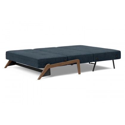 Innovation Living Cubed Full Size Sofa Bed with Dark Wood Legs - 515 Nist Blue