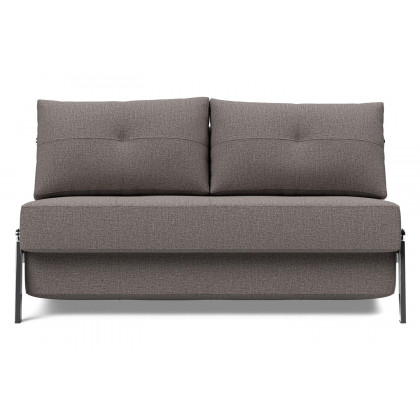 Innovation Living Cubed Full Size Sofa Bed with Chrome legs - 521 Mixed Dance Gray