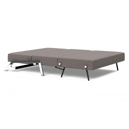 Innovation Living Cubed Full Size Sofa Bed with Chrome legs - 521 Mixed Dance Gray