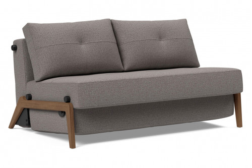 Innovation Living™ Cubed Full Size Sofa Bed with Dark Wood Legs - 521 Mixed Dance Gray