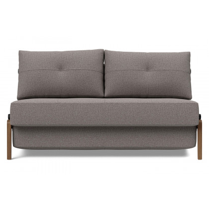 Innovation Living Cubed Full Size Sofa Bed with Dark Wood Legs - 521 Mixed Dance Gray