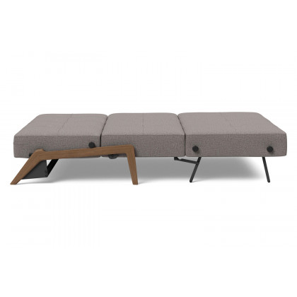 Innovation Living Cubed Full Size Sofa Bed with Dark Wood Legs - 521 Mixed Dance Gray
