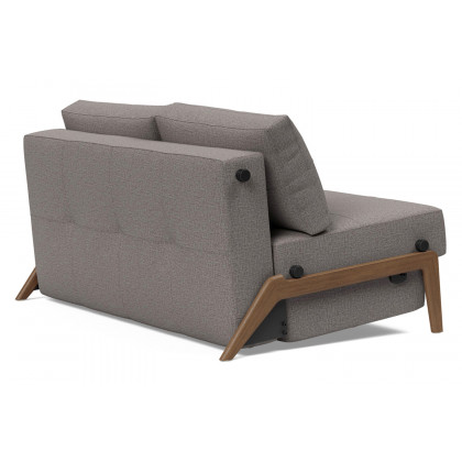 Innovation Living Cubed Full Size Sofa Bed with Dark Wood Legs - 521 Mixed Dance Gray