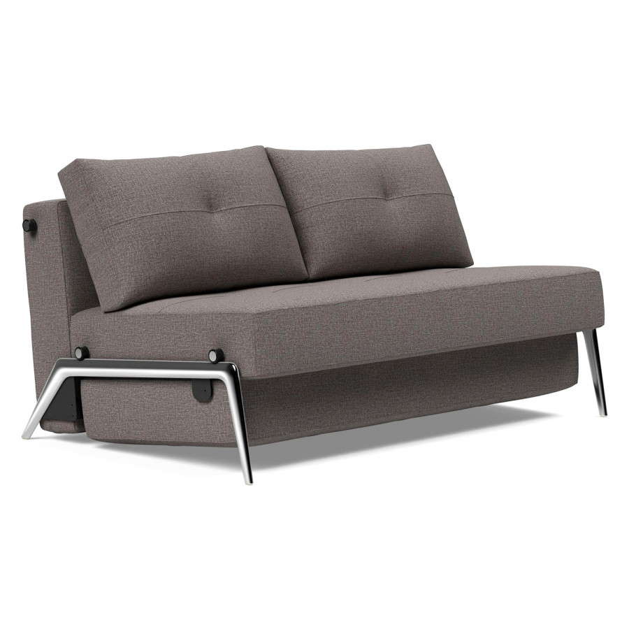 Innovation Living Cubed Full Size Sofa Bed with Alu Legs - 521 Mixed Dance Gray