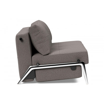 Innovation Living Cubed Full Size Sofa Bed with Alu Legs - 521 Mixed Dance Gray