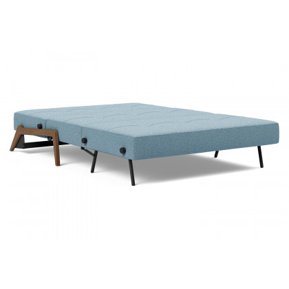 Innovation Living Cubed Full Size Sofa Bed with Dark Wood Legs - 525 Mixed Dance Light Blue