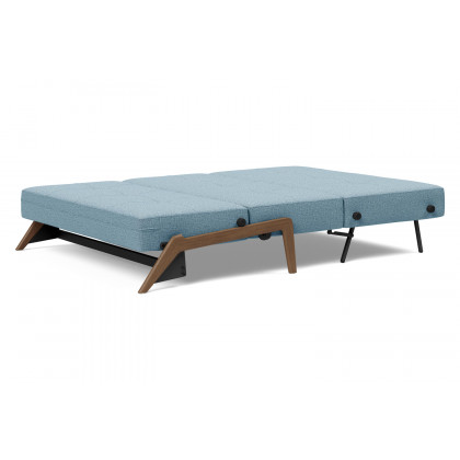 Innovation Living Cubed Full Size Sofa Bed with Dark Wood Legs - 525 Mixed Dance Light Blue