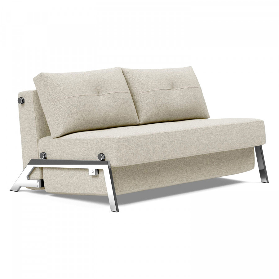 Innovation Living Cubed Full Size Sofa Bed with Chrome legs - 527 Mixed Dance Natural