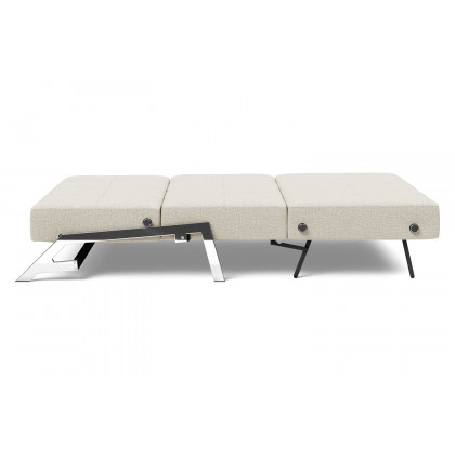 Innovation Living Cubed Full Size Sofa Bed with Chrome legs - 527 Mixed Dance Natural