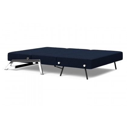 Innovation Living Cubed Full Size Sofa Bed with Chrome legs - 528 Mixed Dance Blue