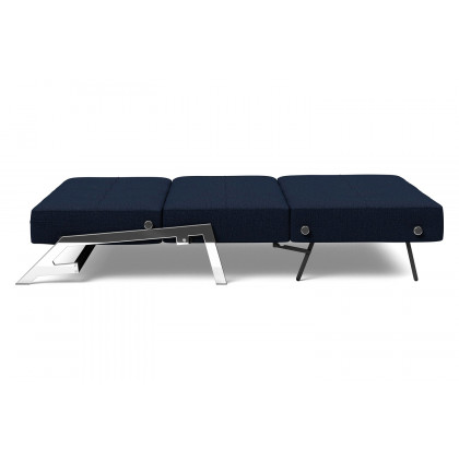 Innovation Living Cubed Full Size Sofa Bed with Chrome legs - 528 Mixed Dance Blue