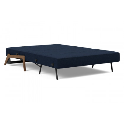 Innovation Living Cubed Full Size Sofa Bed with Dark Wood Legs - 528 Mixed Dance Blue