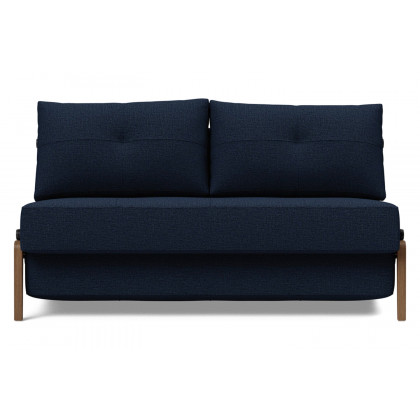 Innovation Living Cubed Full Size Sofa Bed with Dark Wood Legs - 528 Mixed Dance Blue