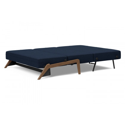Innovation Living Cubed Full Size Sofa Bed with Dark Wood Legs - 528 Mixed Dance Blue