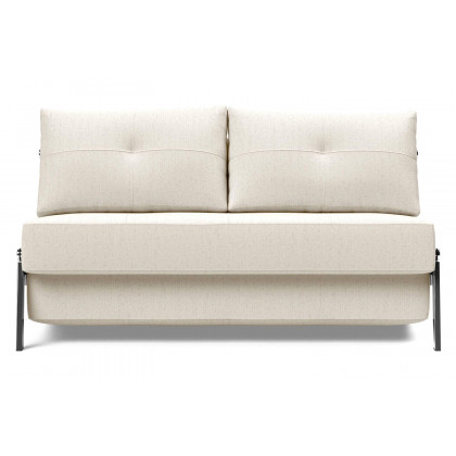 Innovation Living Cubed Full Size Sofa Bed with Chrome legs - 531 Bouclé Off White