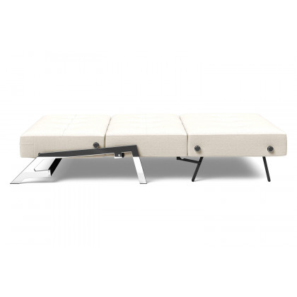 Innovation Living Cubed Full Size Sofa Bed with Chrome legs - 531 Bouclé Off White