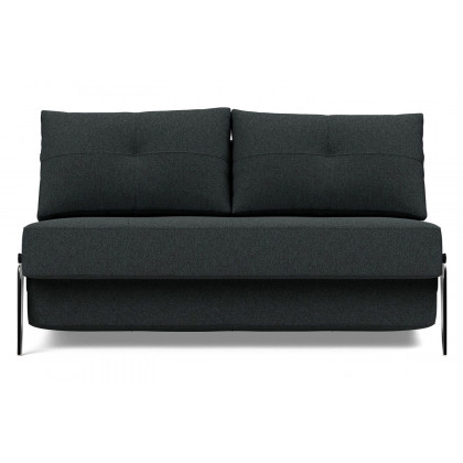 Innovation Living Cubed Full Size Sofa Bed with Alu Legs - 534 Bouclé Black Raven