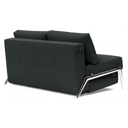 Innovation Living Cubed Full Size Sofa Bed with Alu Legs - 534 Bouclé Black Raven